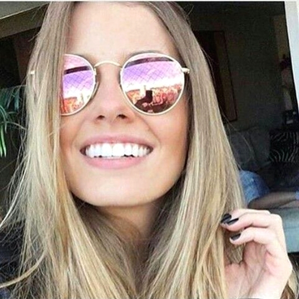 LIKE NEW RayBan Round Metal RB3447 Pink Mirror Flash Ray ban Sunglasses